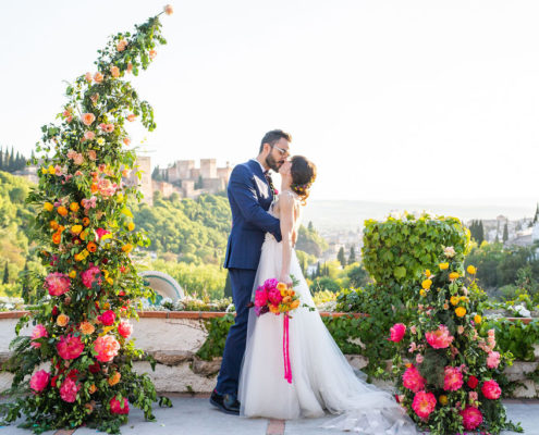 explosión de color, boda en Granada